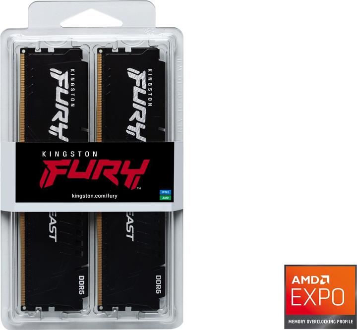 Productafbeelding Kingston FURY Beest AMD EXPO (2 x 16GB, 5200 MHz, DDR5 RAM, DIMM 288 pin)