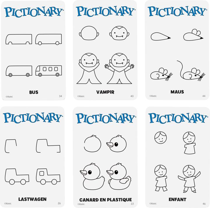 Actual product image Mattel Games Pictionary (German, Swiss German, 2 - 10 Players)