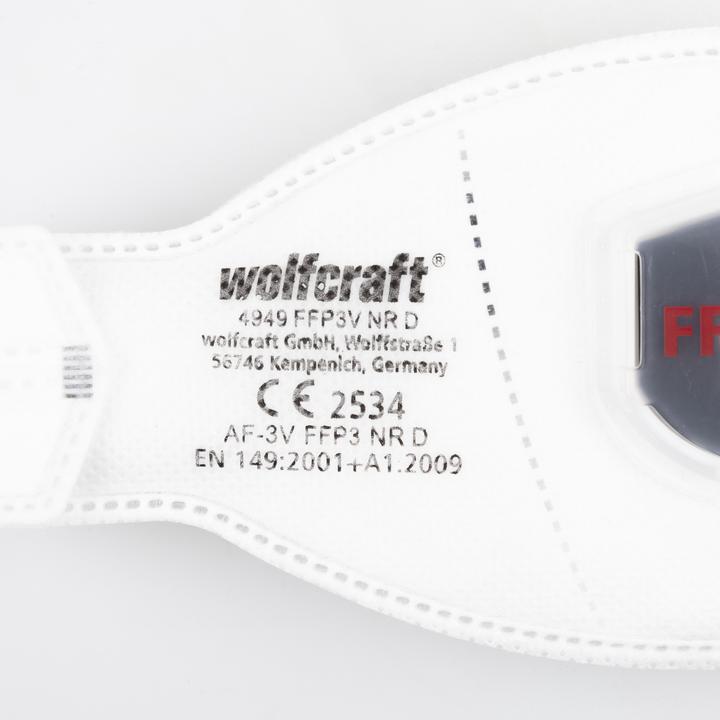 Actual product image wolfcraft 2 fine dust masks FFP3 V (CE) (FFP3, 2x)