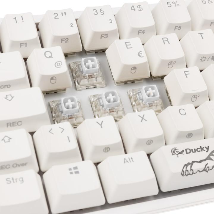 Productafbeelding Ducky One 2 Pro Mini White Edition Gaming Keyboard, RGB LED - Kailh White (DE, Bedraad)