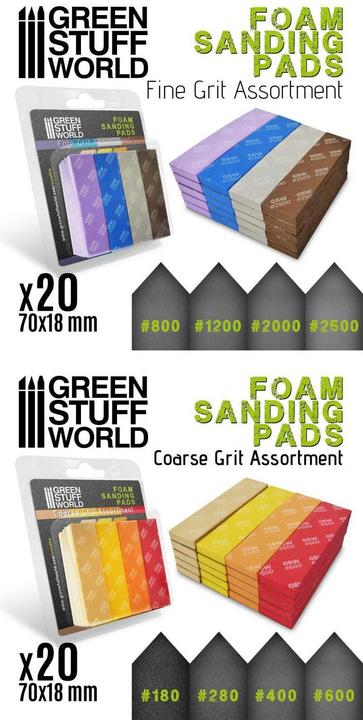 Image du produit Green Stuff World Tampons de sable en mousse - Coarse Grit
