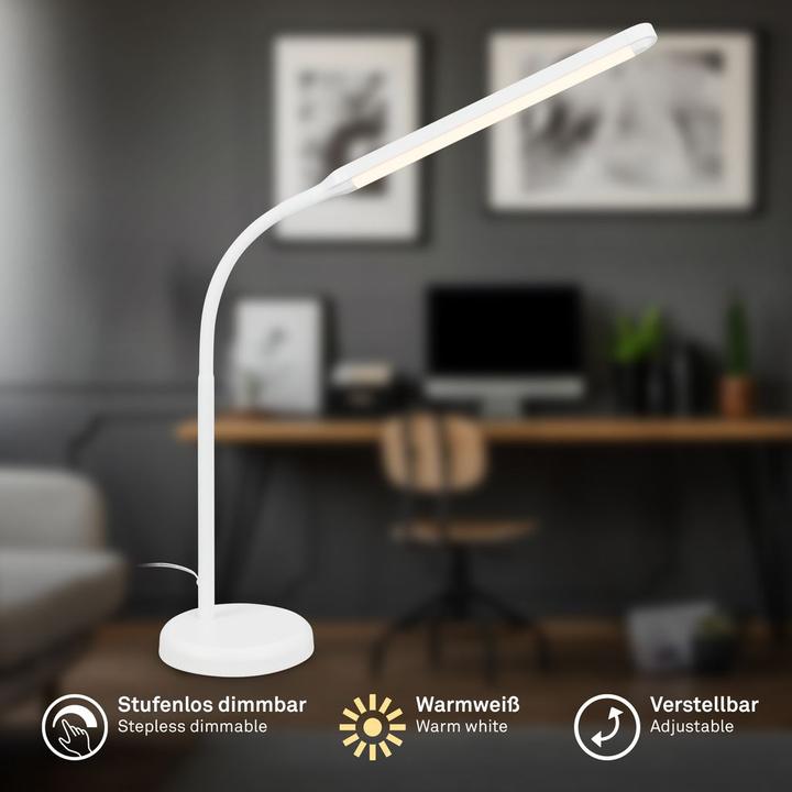 Actual product image Briloner MURA LED Tischleuchte - Weiss (600 lm)