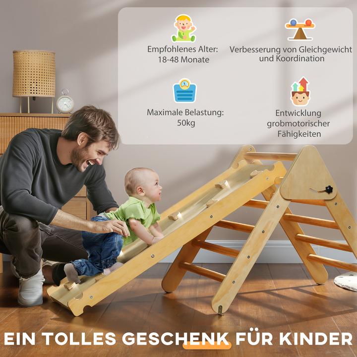 Produktbild Aiyaplay Klettergerüst Kiefernholz, Mehrschichtenplatte Naturholz
