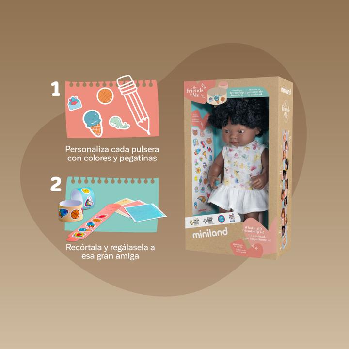 Produktbild Miniland PUPPE AFRIK. MÄDCH. 38CM MF&M