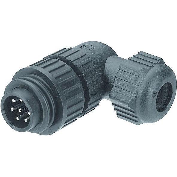 Hirschmann Steckverbinder für Netzspannun, Elektronikkabel + Stecker, Schwarz