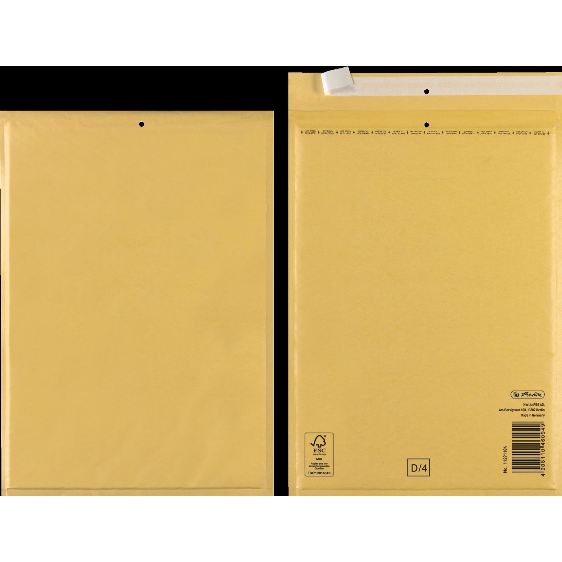 Herlitz, Versandtasche + Luftpolstertasche, Luftpolstertasche D FSC Mix (10 x)