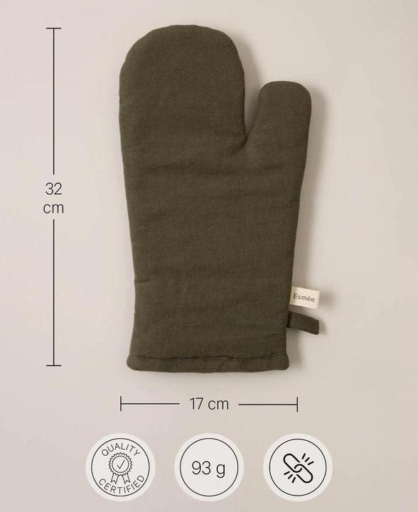 Produktbild Esmée Ofenhandschuh -Leinenmix (Füllung: Polyester, 50% Leinen / 50% Bio Baumwolle)