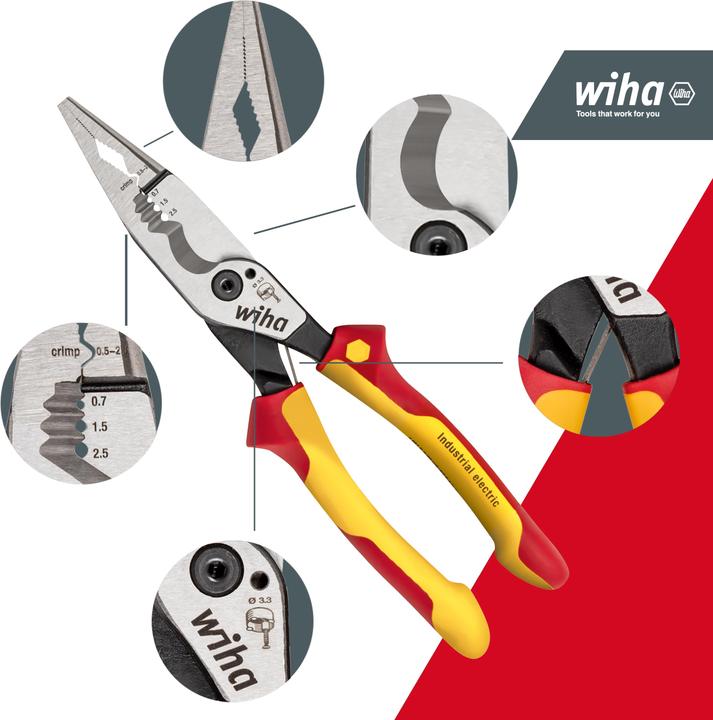 Produktbild Wiha Multifunktionszange Elektriker 8in1 (209 mm)