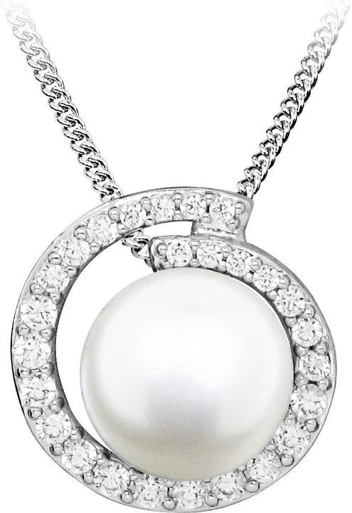 Image du produit Silver Cat Unique Silver Real Pearl Necklace SC483 (Chain. Pendant)