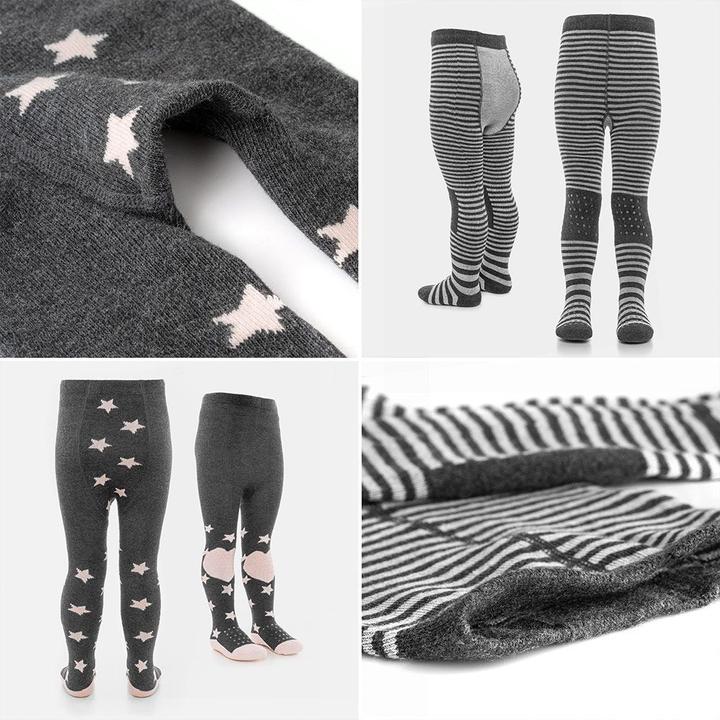 Produktbild La Loona LaLoona Baby-Strumpfhosen Krabbel-Strumpfhose 2er Pack - Sterne Rosa + Streifen (74/80)