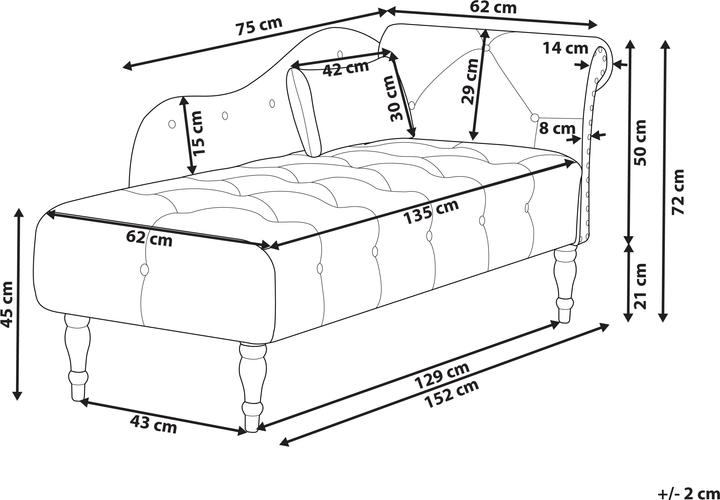 Produktbild Beliani Ivry (Recamiere)