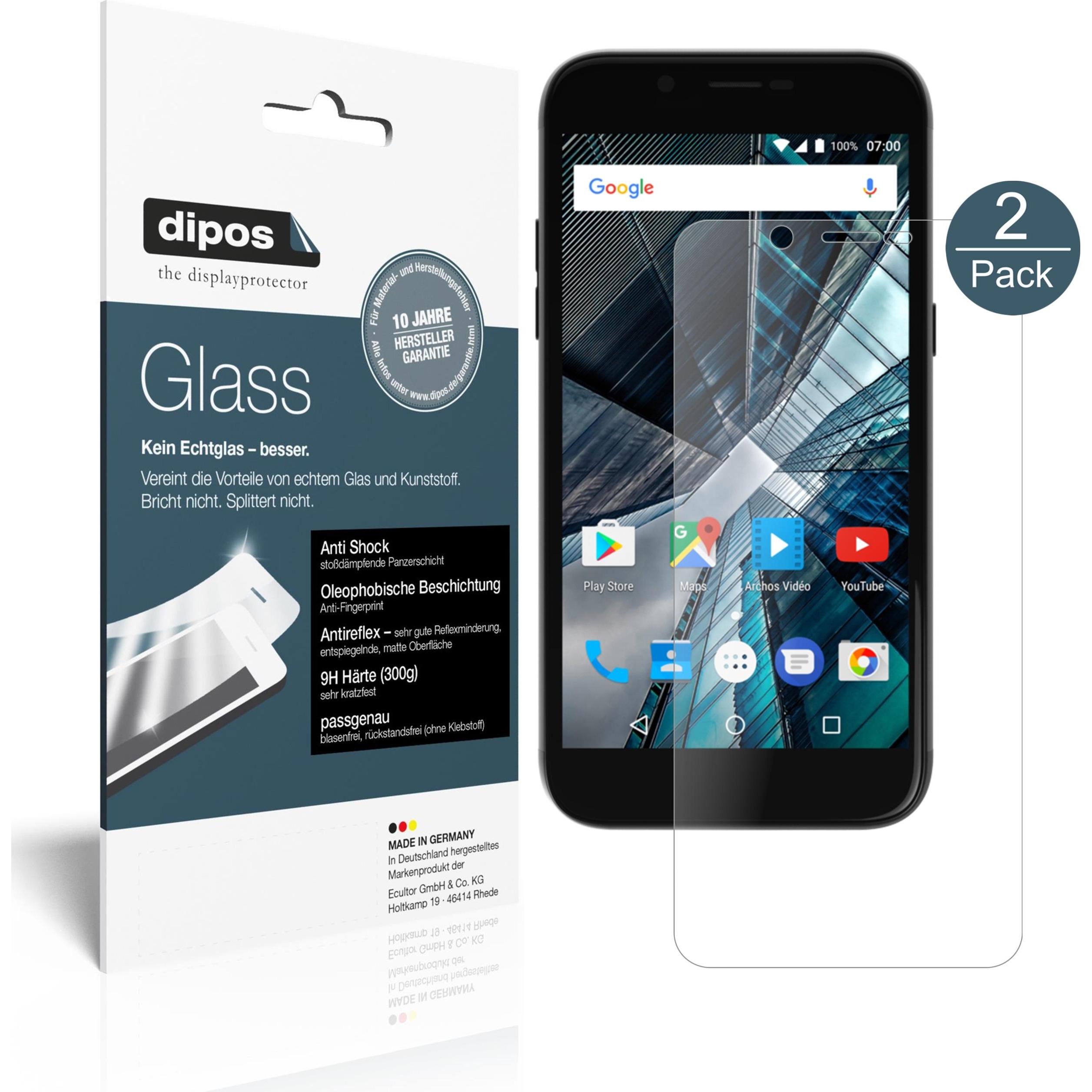 Thumbnail - Dipos Displayschutz Anti-Shock (2 Stück, Archos 55 Graphite), Smartphone Schutzfolie, Transparent