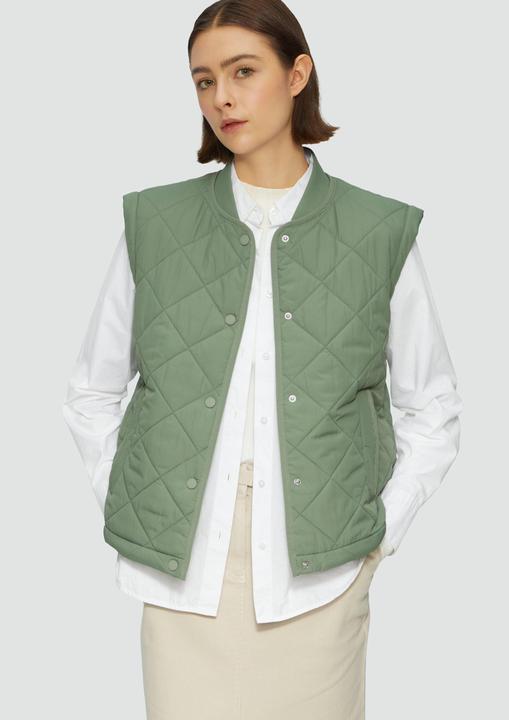 Actual product image S.Oliver Outdoor-Weste Steppweste mit Rautenmuster und Stehkragen (44)