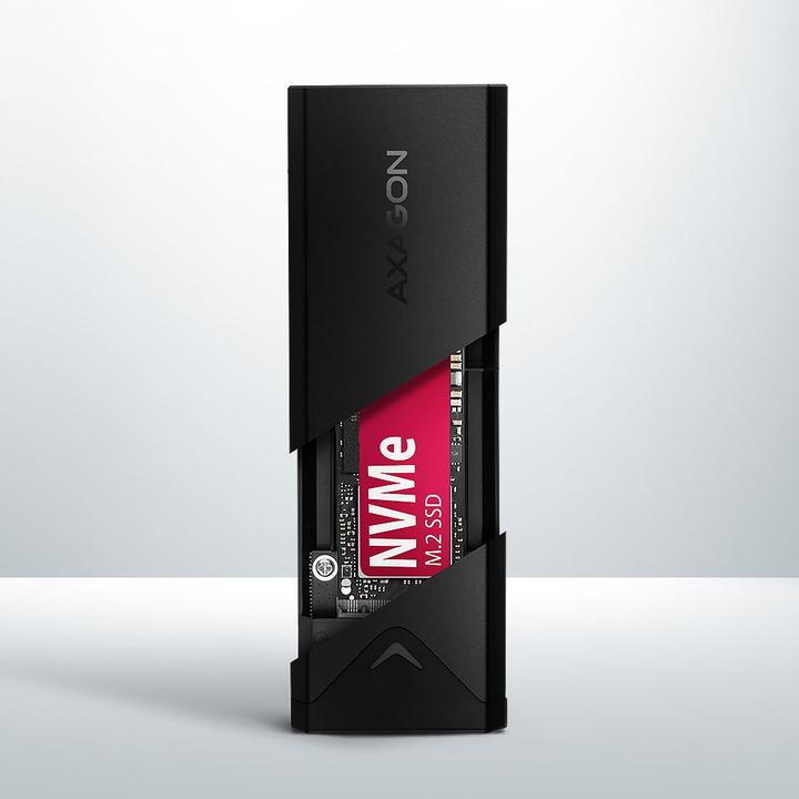 Actual product image Axagon Boitier external USB 3.2 EEM2-UB2 - NVMe M.2 Type 2280 (Noir) (M.2 2280, M.2 2230, M.2 2260)