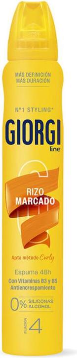 Actual product image Giorgi Line RIZOS MARCADOS espuma fijadora método curly nº4 250 ml (Curling mousse, 250 ml)