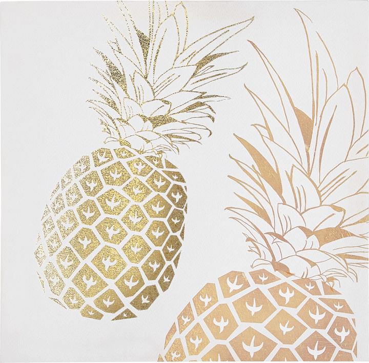 Immagine prodotto Beliani Quadro su tela rosa/oro motivo ananas set di 3 30 x 30 cm APESIKA (30 x 30 cm)