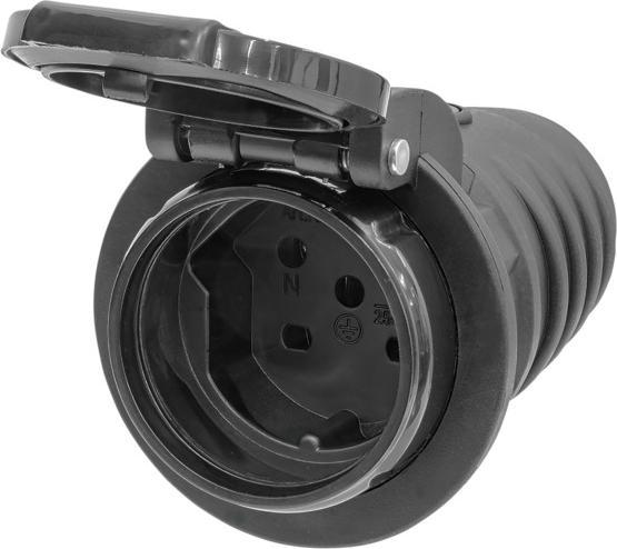 Immagine prodotto Steffen Presa di accoppiamento 10A 440V Presa svizzera tipo J (T15) Nero (Tipo 15)