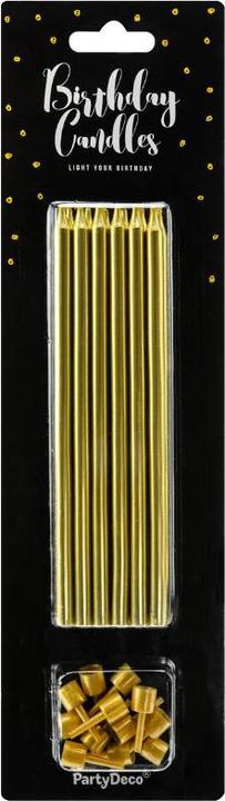 Immagine prodotto Partydeco Candele di compleanno oro 12,5cm 12 pezzi (12 x)