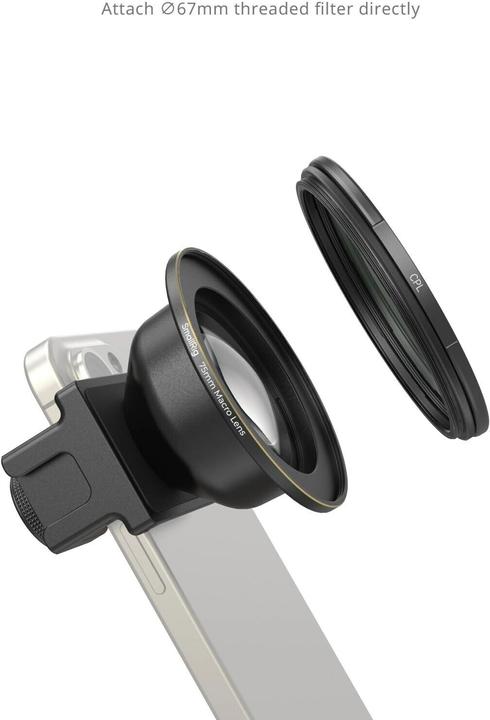 Image du produit SmallRig Objectif macro 75mm pour téléphone portable (monture T)