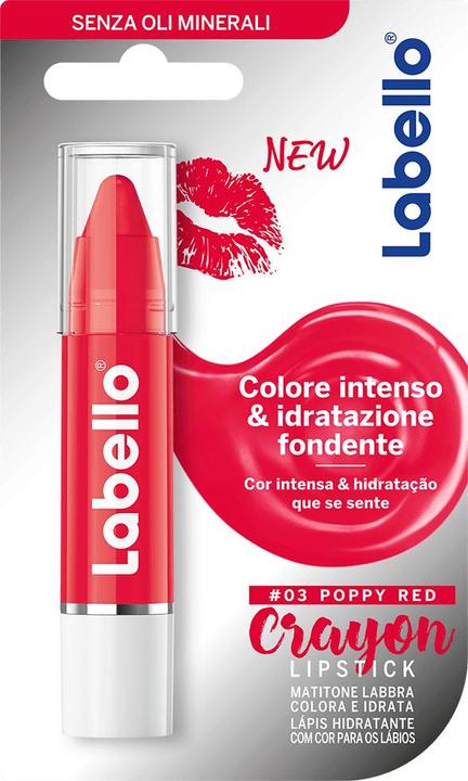 Actual product image LABELLO Nivea Crayon Lipstick Poppy Red 3.3ml (Poppy Red)