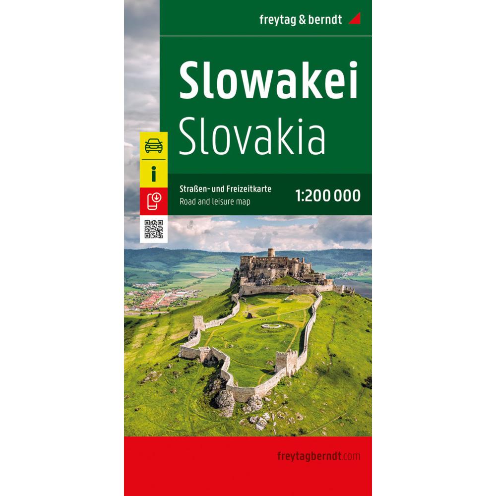 Slowakei, Strassen- und Freizeitkarte 1:200.000, freytag & berndt, Landkarte