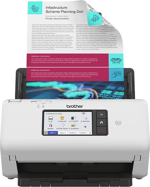 Actual product image Brother ADS-4500W (WLAN, LAN, USB)
