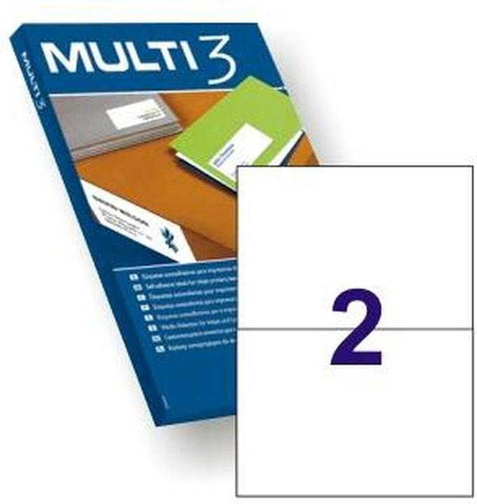 Multi Universal labels, 210x148mm, rectangular, white 100 sheets.