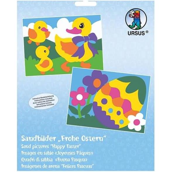 Ursus Kreativset Sandbilder 'Frohe Ostern' 2 Motive 'Osternest'