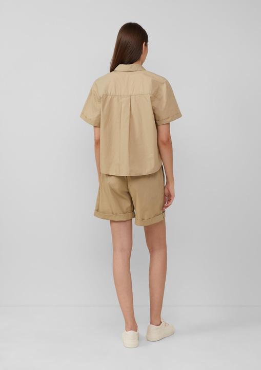 Produktbild S.Oliver Bluse Verkürzte Hemdbluse im Relaxed Fit mit aufgesetzten Taschen (42)