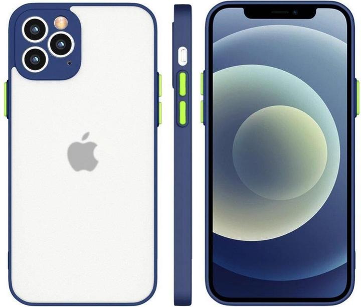Actual product image Hurtel Milky Case silicone flexible translucent case for Samsung Galaxy A72 4G navy blue (Samsung Galaxy A72)
