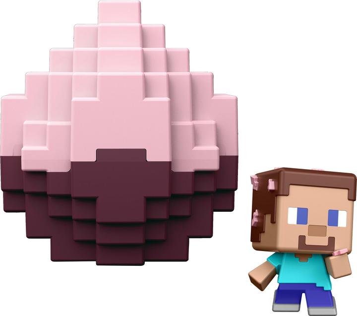Actual product image Mattel Minecraft Mini Mode Spawn Egg with Mini Figure, Cherry Blossom, 1.5-inch Toy (Characters May Vary)