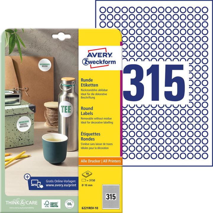 Produktbild Avery Universal-Etiketten, ablösbar