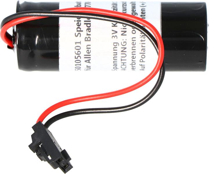 Actual product image AccuCell Allen Bradley Speicherbatterie 1770XYC, 1785-L20BK, 1785-L40BK, 1785-L60B 3 Volt 1800mAh 17x45,5mm (Device specific, 1800 mAh)