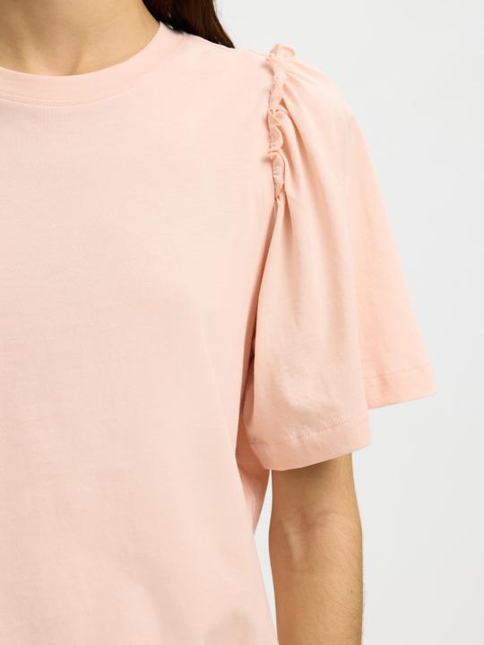 Produktbild Selected Gerüschtes Baumwoll T-Shirt (M)