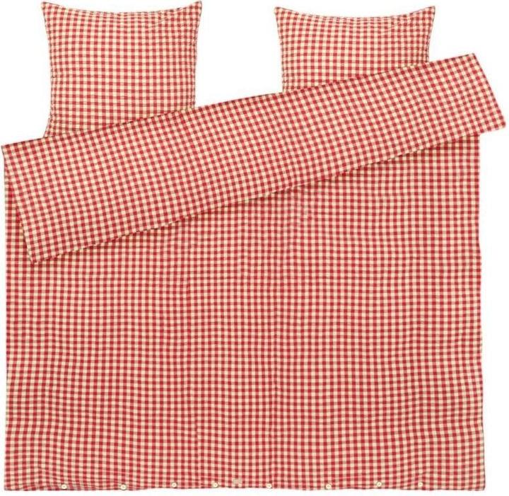 Produktbild Juna - Baek&Bølge Bettwäsche 200x220 cm - Rot & Gelb (200 x 220 cm, 60 x 63 cm)