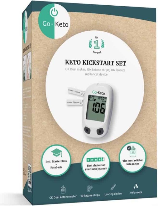 Actual product image Go-Keto Keto Kickstart Set (Glucose monitors)