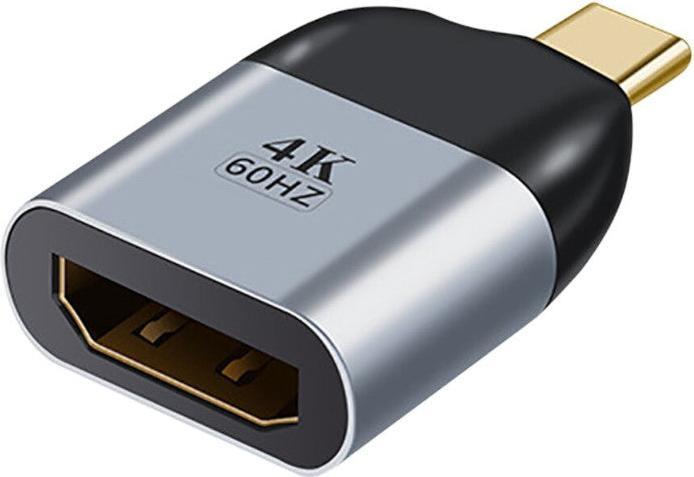 Produktbild Hermex USB-C zu HDMI Adapter Umwandler Konverter Transformer 4K UHD 60Hz m/w (USB Typ-C, HDMI, 4.20 cm)