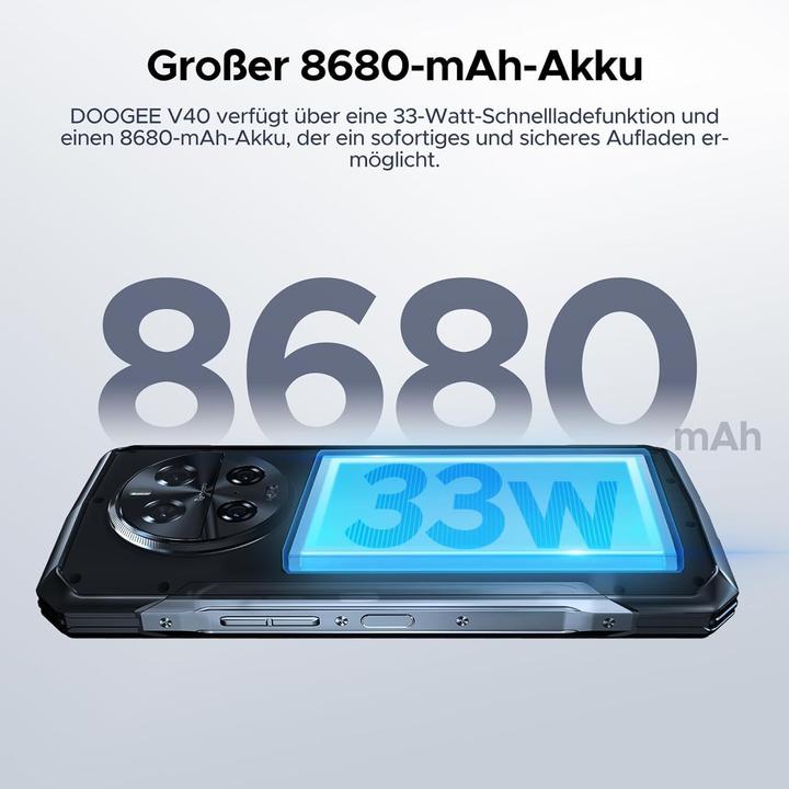 Immagine prodotto Doogee V40 (512 GB, Argento, Rosso, 6.78", Doppia SIM, 5G)