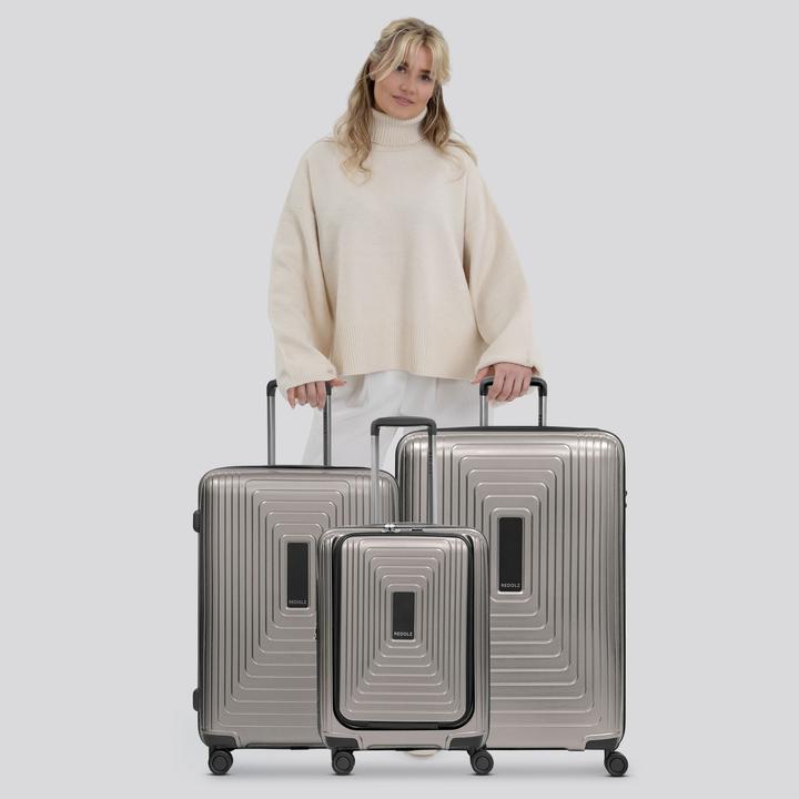Immagine prodotto Redolz Set di valigie Essentials 14 a 4 ruote 3 pezzi con piega elastica (249 l)
