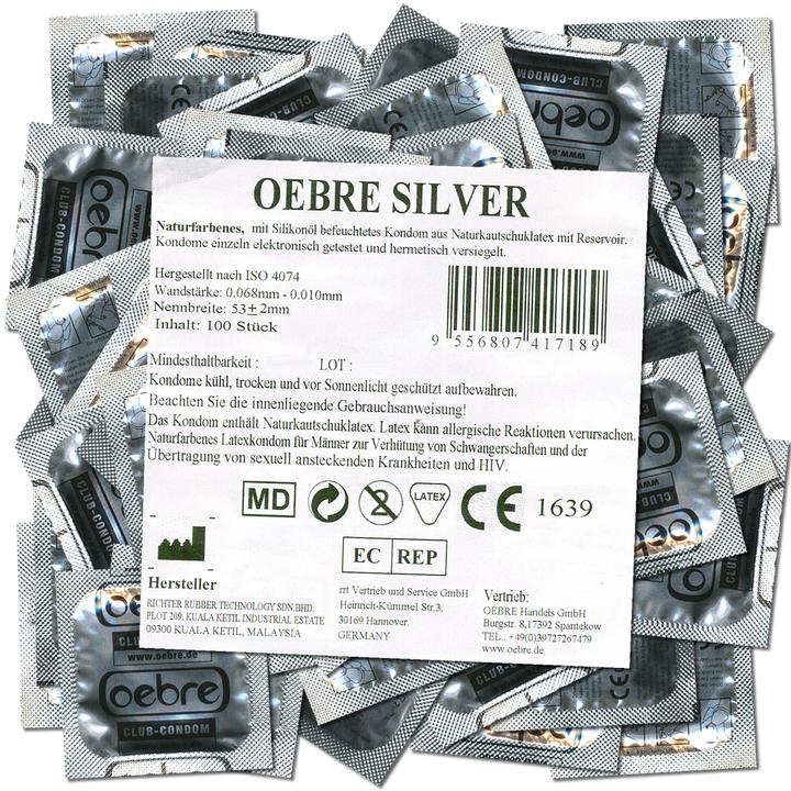 Actual product image Oebre CLUB-Condom "Silver", 100 condoms at a permanent super price (100 pcs.)
