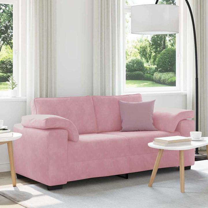 Produktbild vidaXL Zweisitzer-Sofa Rosa 140 cm Samt