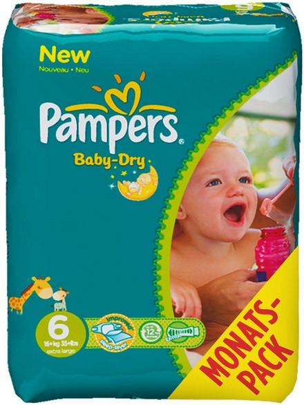 Productafbeelding Pampers Baby-Dry (Gr. 6, Maandelijks pakket, 124 Stuk)