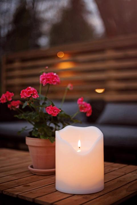 Image du produit Star Trading Bougie LED pilier flamme grand 16 cm x 20 cm, blanc (1 x)