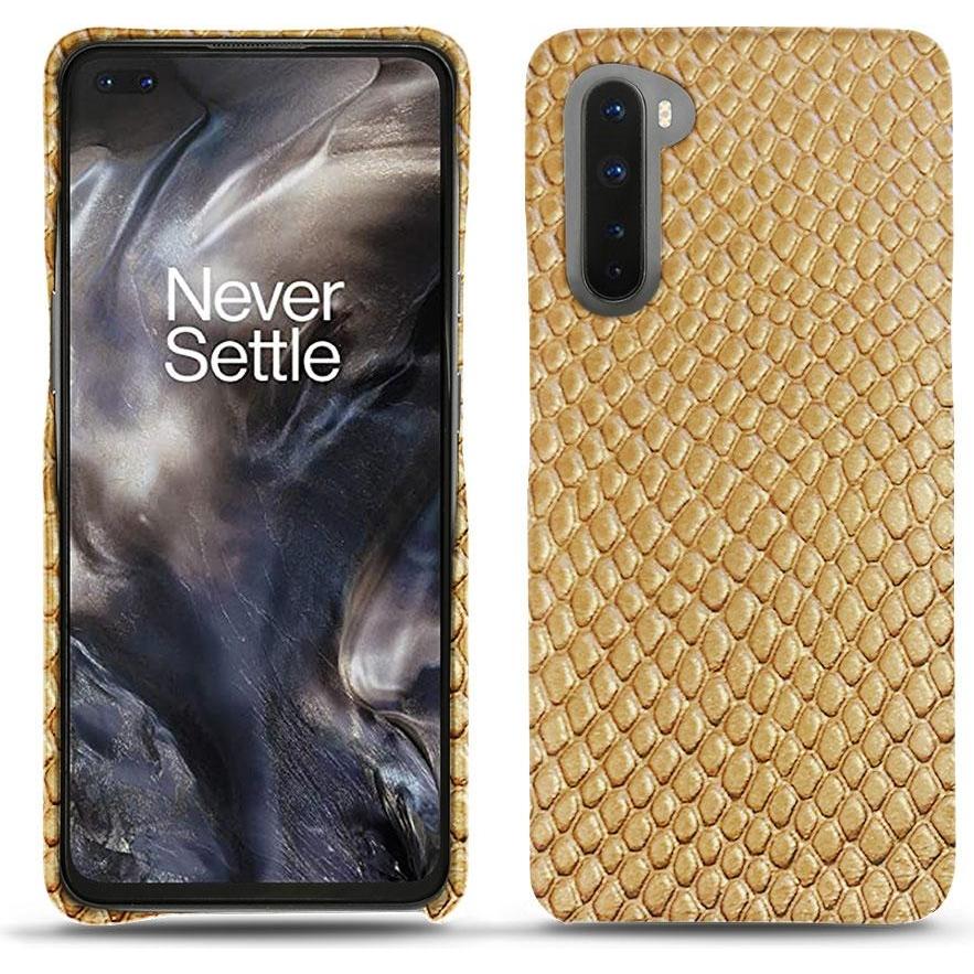 Noreve Lederschutzhülle (OnePlus Nord), Smartphone Hülle, Beige