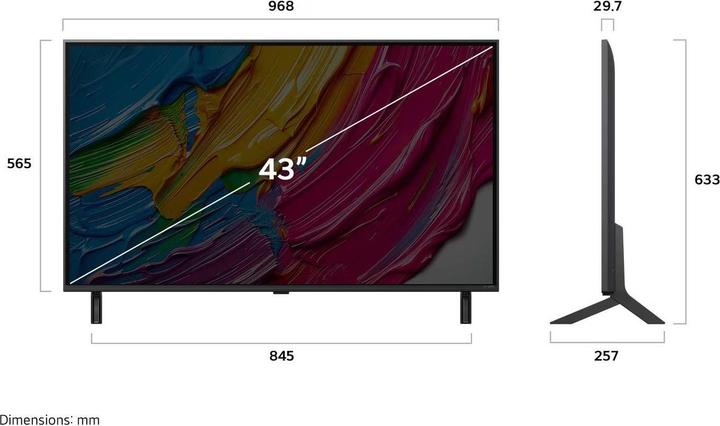 Image du produit LG 43QNED80A6A (43", B5, QNED, 4K, 2025)