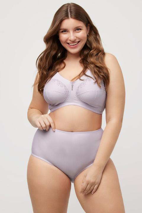 Immagine prodotto Ulla Popken Slip midi a vita alta in confezione doppia con righe sottili (46, 48)