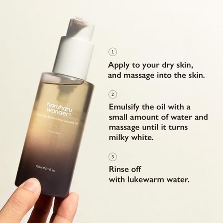 Actual product image Haruharu Wonder Black Rice Moisture Cleansing Oil Travel Size (Cleansing oil, 30 ml)