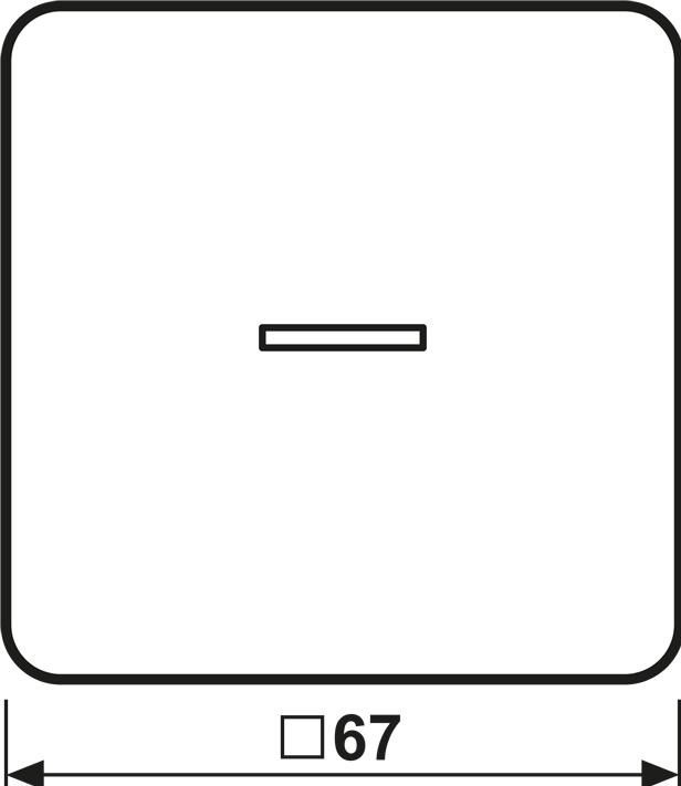 Actual product image JUNG BTCD17101P HOME push-button 1gang m