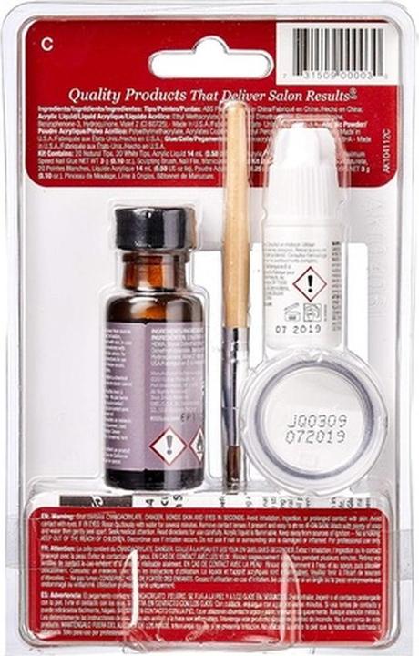 Produktbild KISS French Acrylic Modeling Set with Liquid Acrylic, Acrylic Powder, Shaping Brush, Nail File, Quick-Dry