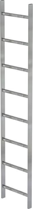 Actual product image Munk Hot-dip galvanised steel shaft ladder 400mm clear width 8 rungs (224 cm)